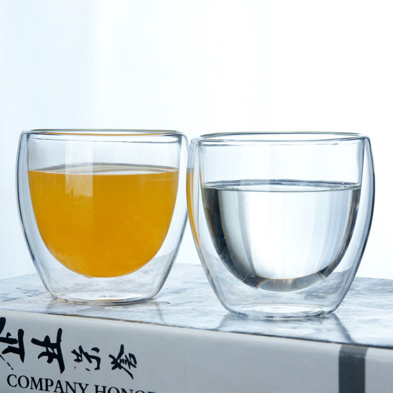 Glas med dubbla väggar