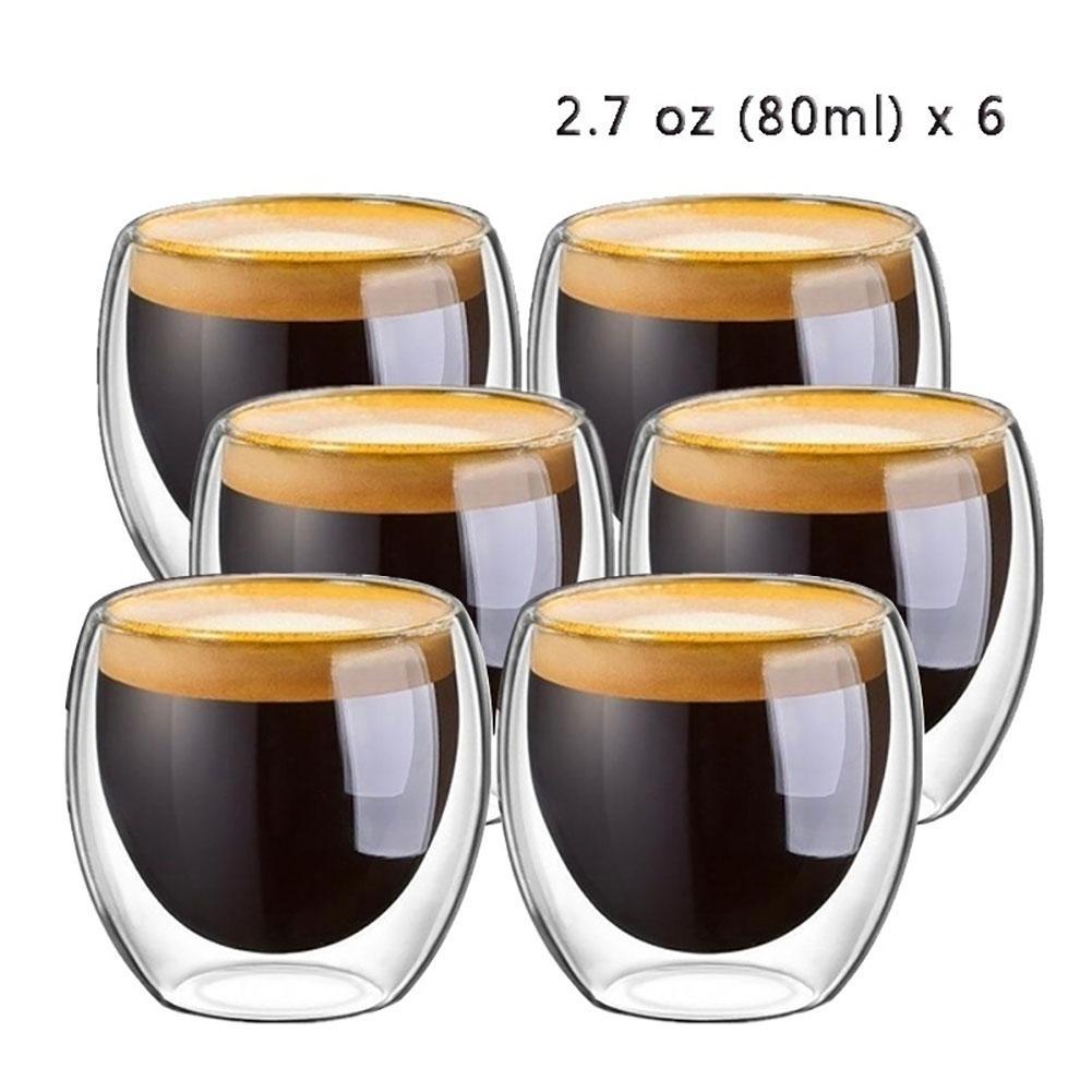 Glas med dubbla väggar
